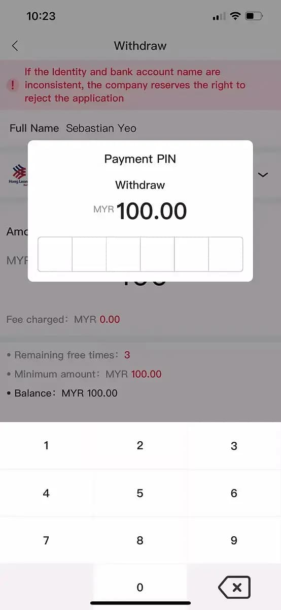 Step 3 WInbox Withdraw Login Register