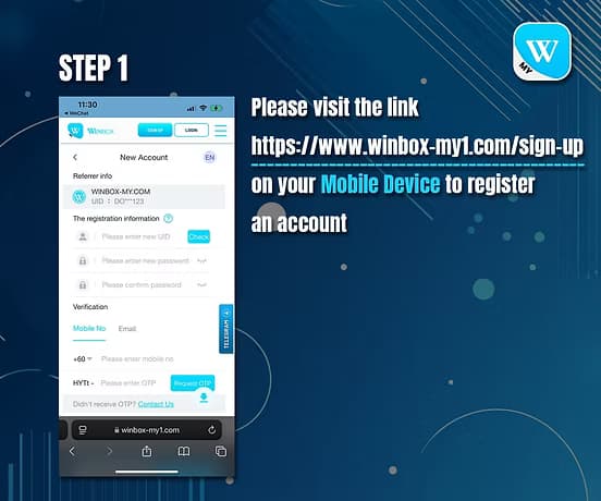 Winbox register step 1