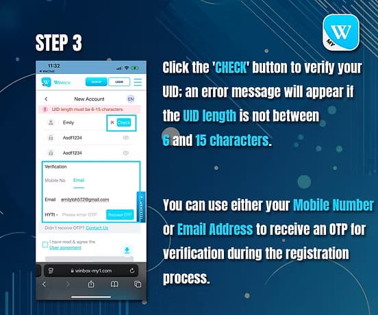 Winbox register step 3