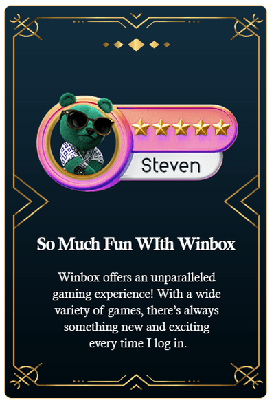Winbox VIP customer feedback 6