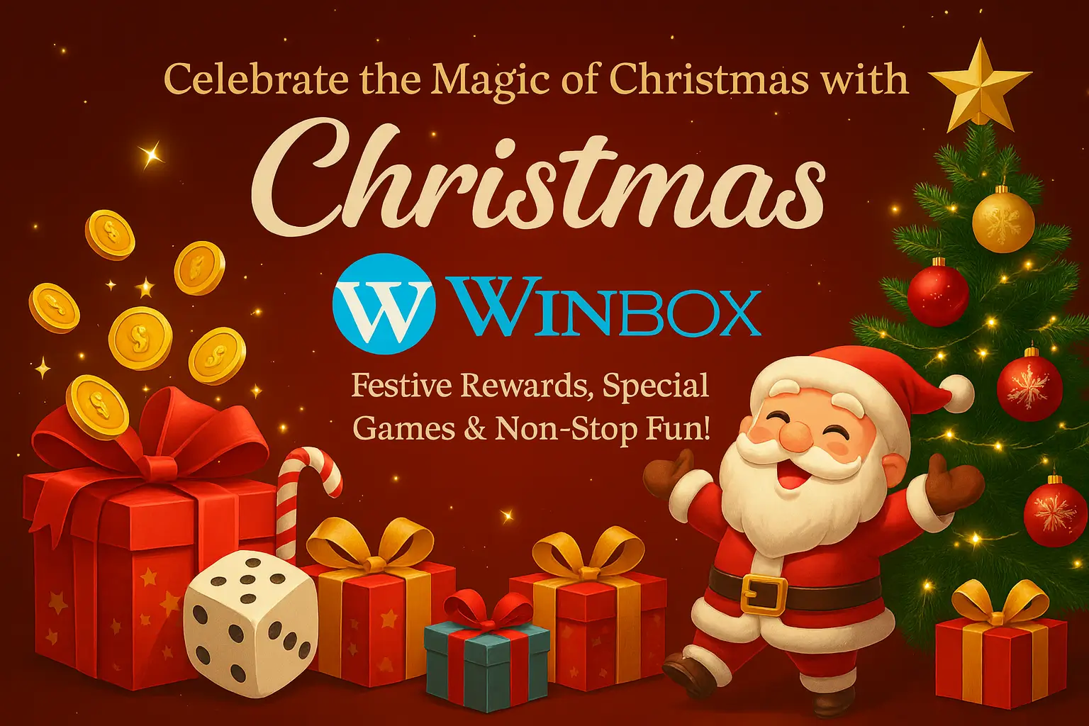Christmas season is here—and at Winbox, we’re bringing the holiday spirit straight to your screen! Whether you’re enjoying a cozy winter night or celebrating with family and friends, Winbox is ready to light up your season with festive promotions, exciting rewards, and exclusive Christmas-themed games.